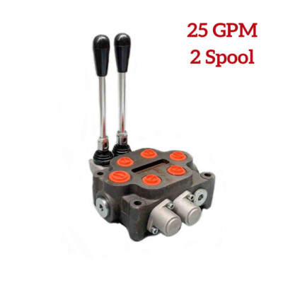 25GPM 2 Spool Hydraulic Directional Control Valve Tractor Loader Double Acting