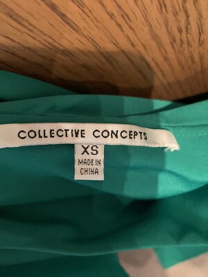Collective Concepts Green One Shoulder Dress | eBay
