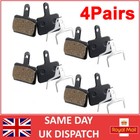 4Pairs Cycle MTB Resin Brake Pads For Shimano Altus, Deore, Tektro, Carrera Bike