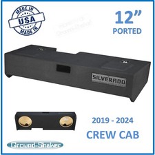 Chevy Silverado 2021 Crew Cab 12" Dual Ported sub box Subwoofer Enclosure