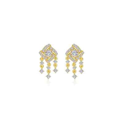 BRAND NEW Lafonn Gold Plated 0.69CTW Mini Chandelier Stud Earrings E0591CLG00