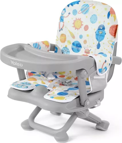 Travel Booster Seat w/ Tray Adjustable Folding High Chair Children Baby Armchair - Picture 15 of 78
