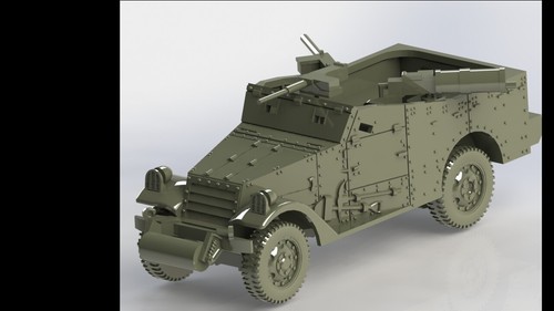 WW2 USA M3 SCOUT CAR, 3D PRINTED, MANY SCALES AVAILABLE | eBay