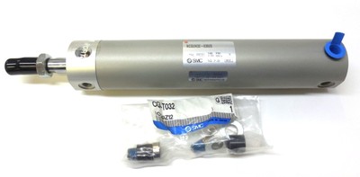 SMC CYLINDER NCGUN32-0300S, MAX PRESS 145 PSI, 1.00 MPa, 3/8'' BORE, 3'' STROKE