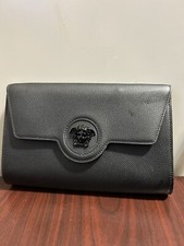Versace La Medusa Tonal Leather Wallet Crossbody Bag