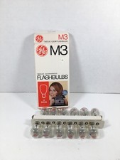 GE General Electric M3 12 Flashbulbs Clear Camera Film Bulbs NOS Free Shipping