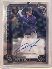 Aaron Schunk (RC) 2025 Topps Chrome Rookie Auto Colorado Rockies