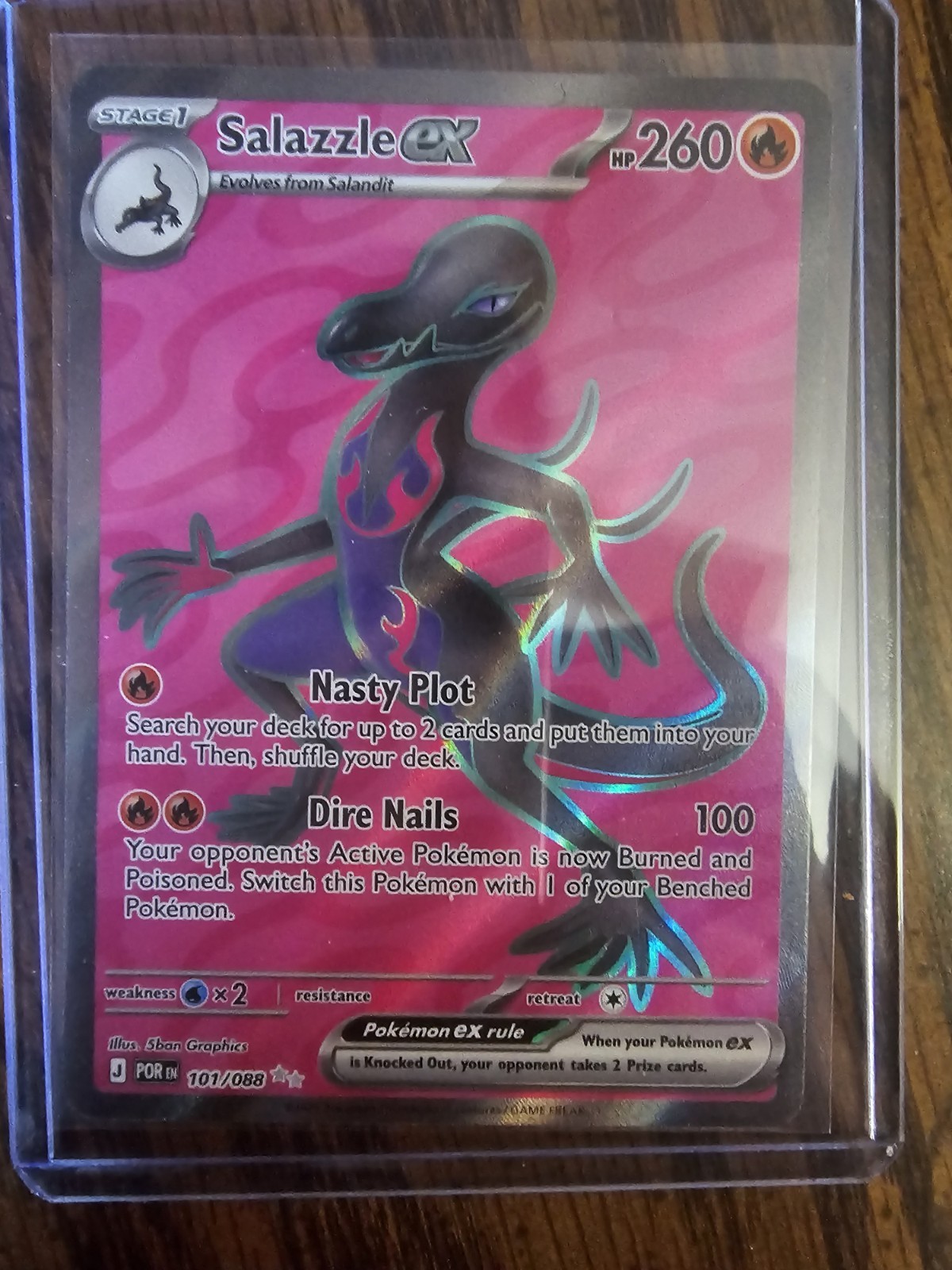 Pokemon Perfect Order Salazzle ex 101/088 NM