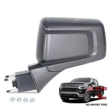 Side Mirror Compatible with 2019-2025 Chevy L - 0 Pin  Textured Black