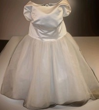 Dolly Couture White Satin Tulle Tea Length Wedding Dress Plus Size 22 Rockabilly