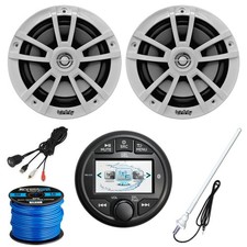 JBL PRV-275 Marine Receiver, 2x 6.5" 225W Speaker,Wire, Antenna, AUX/USB Adapter