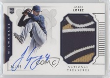 2016 National Treasures Rookie Materials Signatures 32/99 Jorge Lopez Auto 2r8