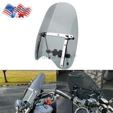 Large Light Smoke Windshield Screen For Harley Sportster XL 883 1200 Iron 883
