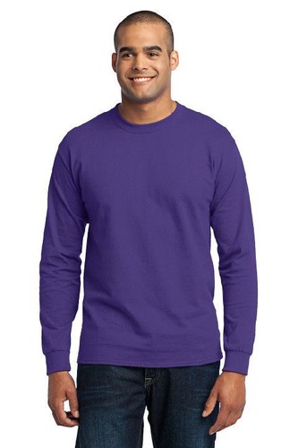 Port & Co PC55LS 50/50 Core Blend Long Sleeve Plain Blank T-Shirt S-6XL Tee - Picture 18 of 23