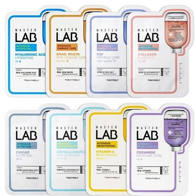 TONYMOLY Master Lab Mask Sheet 6pcs Vitamin Collagen Ceramide Snail EGF Cica
