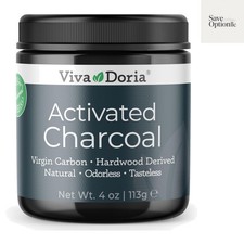 Activated Charcoal Powder, Hardwood Derived, Food Grade, 4 Oz