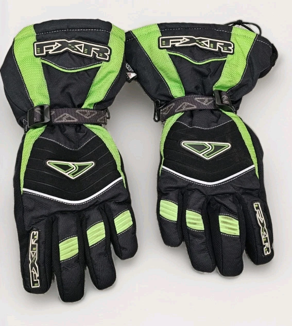 FXR Snowmobile Gloves Hipora Thinsulate 3M Men L 38% Leather Black Green