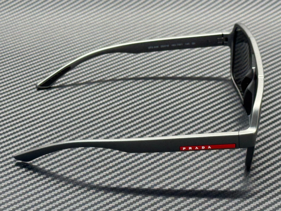 G2U with tags PRADA LINEA ROSSA PS A06S 16X7W1 Grey Metal Silver Mirror Mens 59 - Image 4 of 4