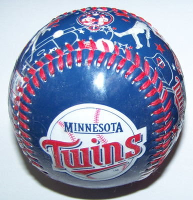 2004 Minnesota Twins baseball ball multi logos MLB glossy surfaces FREE SHIPPING