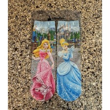 NWT Disney Parks Princess Sparkle Socks in Pink and Blue