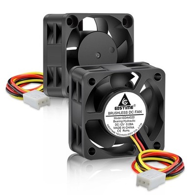 GDSTIME 40mm Lüfter 4020 Kühlung Ventilator 3 Pin 40 x 20mm DC Bürstenlos Kü