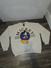 Vintage Mickey Mouse Full Print Crewneck Sweatshirt L
