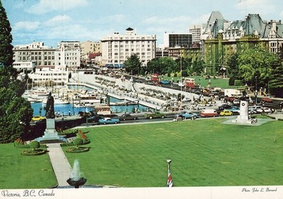 KANADA POSTKARTE Victoria Der Innenhafen British Columbia Pfau Postkarten