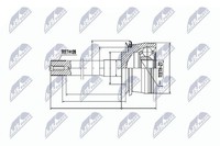 Original NTY Gelenksatz Antriebswelle NPZ-TY-078 FüR Toyota