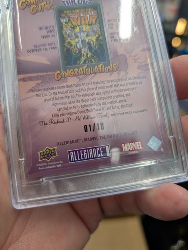 2024 Infinity Trilogy Allegiance Jim Starlin / Ron Lim Comic Cuts Dual AU #1/10 - Picture 5 of 6