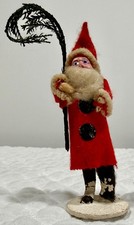 Christmas VINTAGE Santa Claus Spun Cotton w/Clay Face Beisnickel Japan