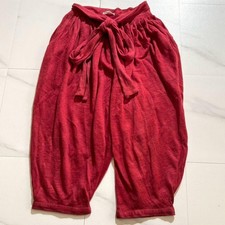 ISSEY MIYAKE 70s Ribbon Balloon Easy Knit Pants Red Authentic