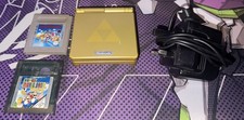 Nintendo Game Boy Advance SP AGS-001 Zelda Gold Edition + Mario  2 Games