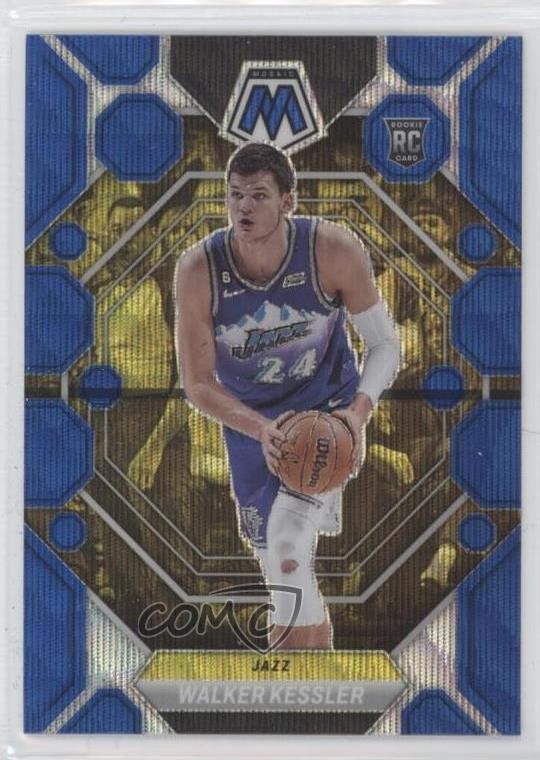 2022-23 Panini Mosaic Rookies Blue Wave Prizm Walker Kessler #212 Rookie RC 0d3