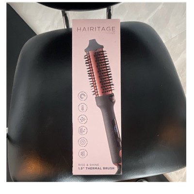 HAIRITAGE Rise & Shine 1.5in Hot Air Thermal Brush Pink Dual Voltage 1000W
