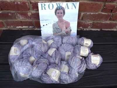 16 X 50g Rowan Cotton Braid Yarn and Book # 362 Variegated purple/lavender