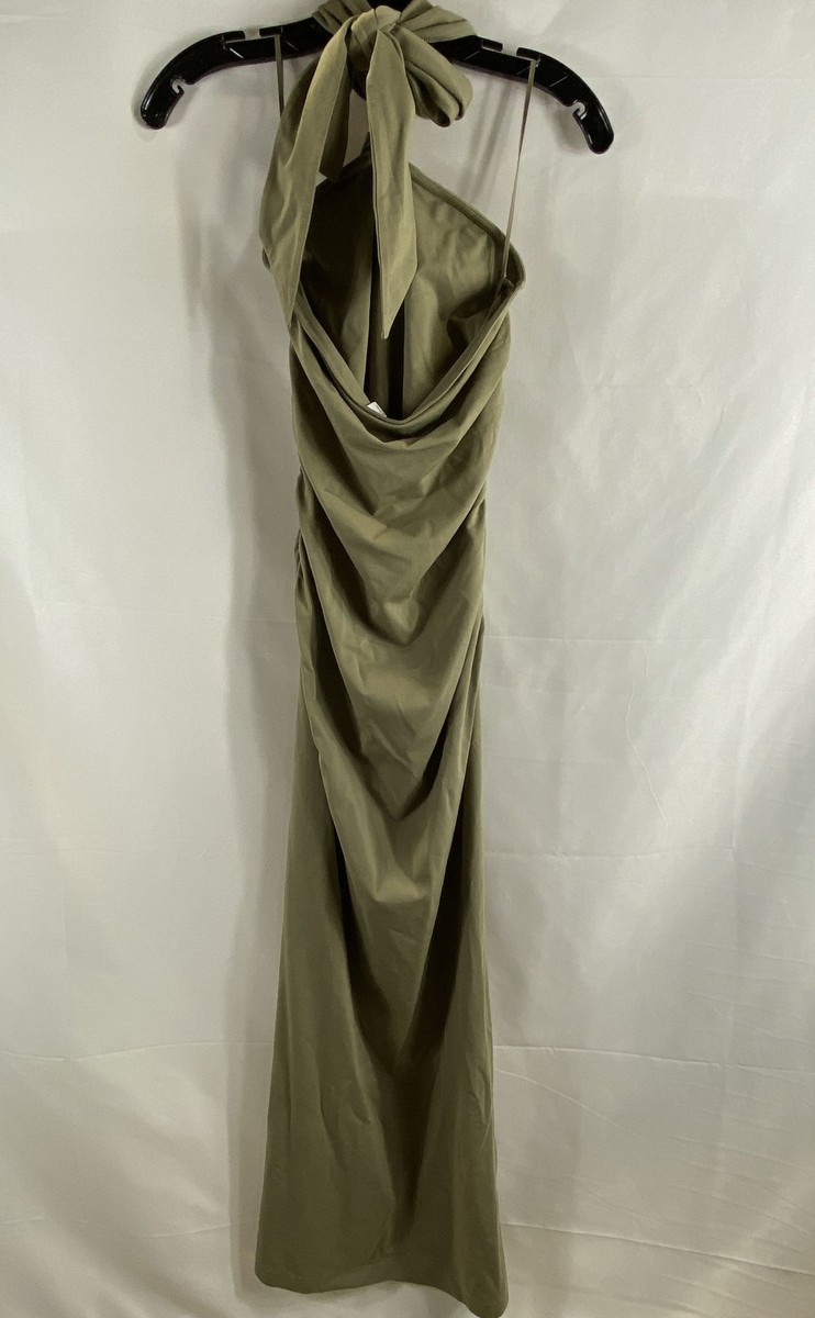 & Other Stories Women's Olive Green Ruched Ring Halter Maxi Dress NWT Sz S | eBay & Other Stories Women's Olive Green Ruched Ring Halter Maxi Dress NWT Sz S | eBay