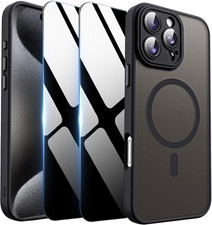 Magnetic Case for Iphone 15 Pro Max with Privacy Screen Protector Camera Cover