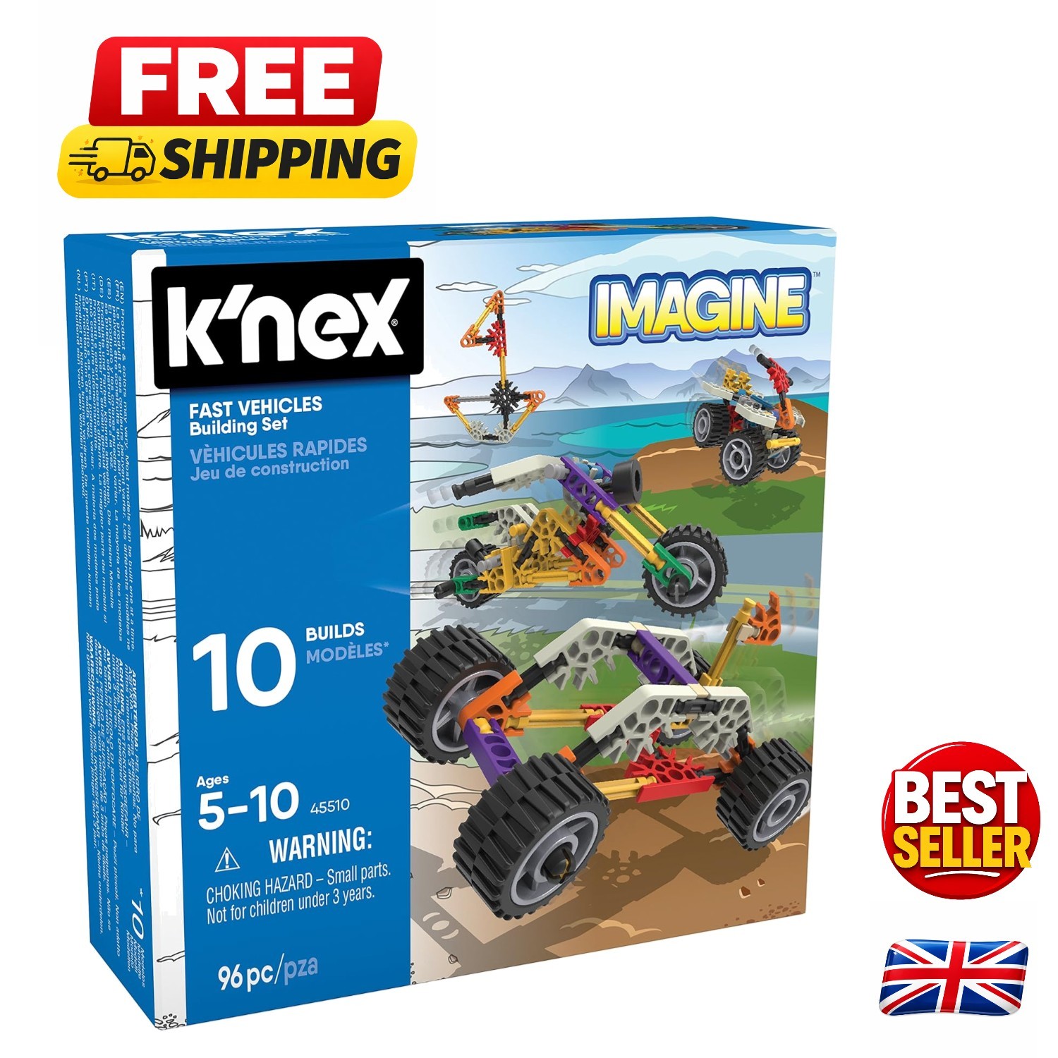 Creative Building Fun! 96-Piece STEM Vehicle Set for Ages 5+ | Multi Model Play