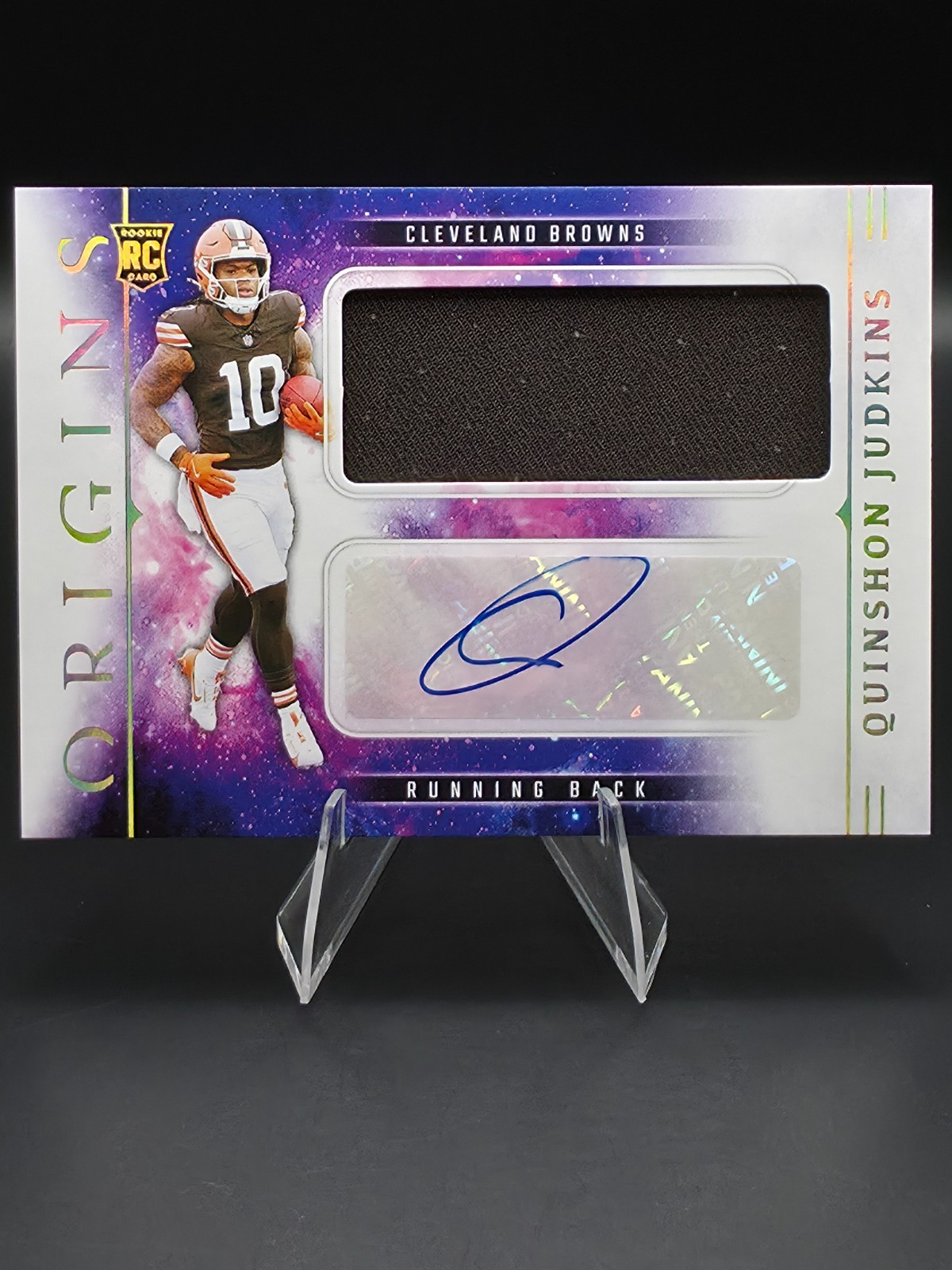 🔥2025 Panini Origins Quinshon Judkins RPA Auto Patch RC Browns #RJJ-QJS