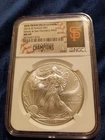 "2014 Silver Eagle NGC MS69 San Francisco Giants World Series Champions MLB"