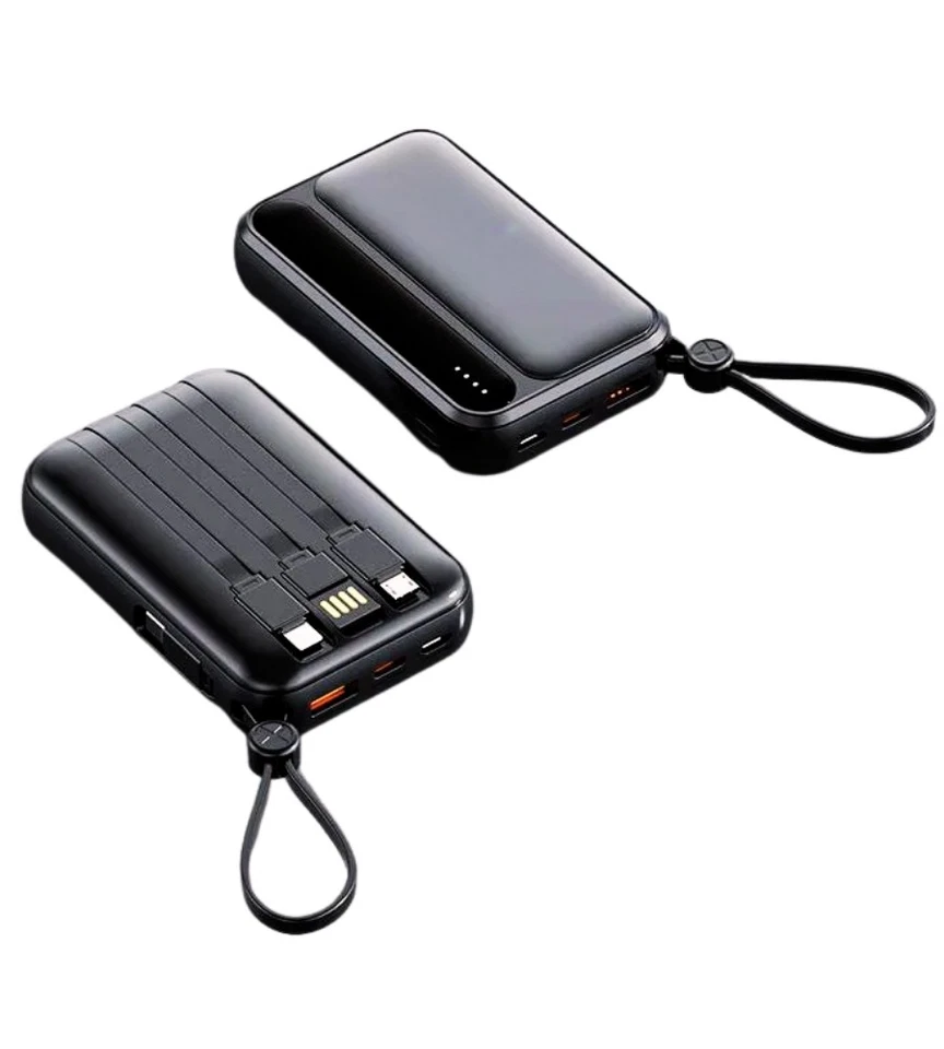 Power Bank 20000mAh Alta Velocità Caricabatterie Portatile 4 Cavi USB FastCharge - Immagine 4 di 4