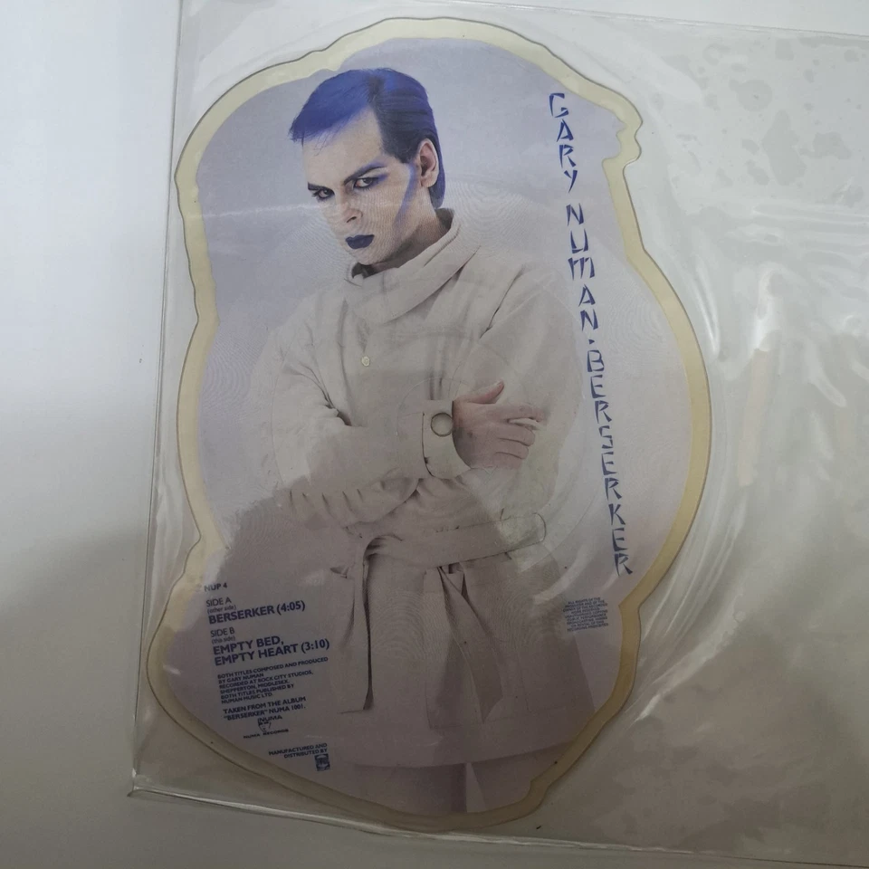 GARY NUMAN-BERSERKER (1984 LIMITED EDITION-SHAPED PICTURE PIC DISC 7") NM - Image 2 of 4