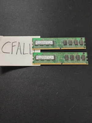 2PCS Samsung 512MB 1Rx8 PC2-5300U-555-12-ZZ M378T6553EZS-CE6 0713 PC Memory