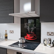 Glass Splashbacks Red Coffee Cup and Accessories - Made By Premier Range