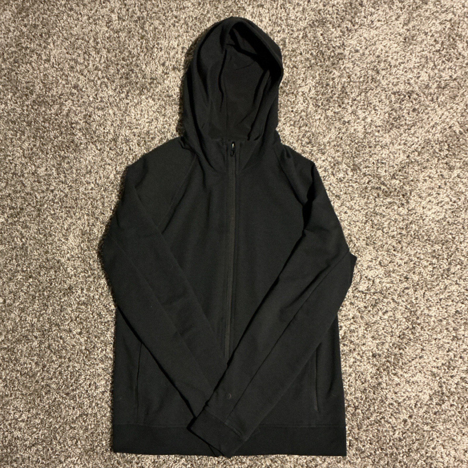 Lululemon Black City Sweat Full Zip Hoodie M Men's Logo Hooded Long Sleeve