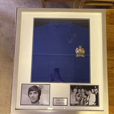 George Best Signed 1968 European Cup Winning United Shirt framed Inc COA 