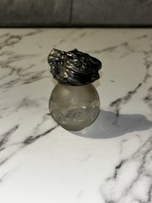 Antique Silver & Glass Jewelled Scent Perfume Bottle