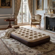 Image of DOUBLE INFLATABLE HIGH RAISED AIR BED MATTRESS AIRBED BUILT IN ELECTRIC PUMP