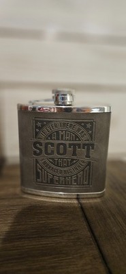 Flask with the name Scott