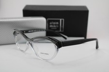 NEW ALAIN MIKLI A03122B 004 LEANDRE CLEAR BLACK STUDS AUTHENTIC EYEGLASSES 55-16
